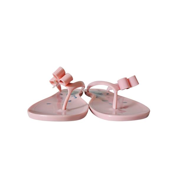 Ted Baker Jelly Flip Flops Thong Sandal Bow Womens 40 US 9.5 Pink Suzzip Shoe - Picture 14 of 15